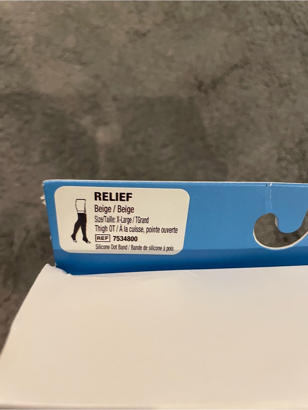 JOBST Relief Thigh High Compression Stockings 15-30mmHg Unisex Size XL Beige - Picture 12 of 13
